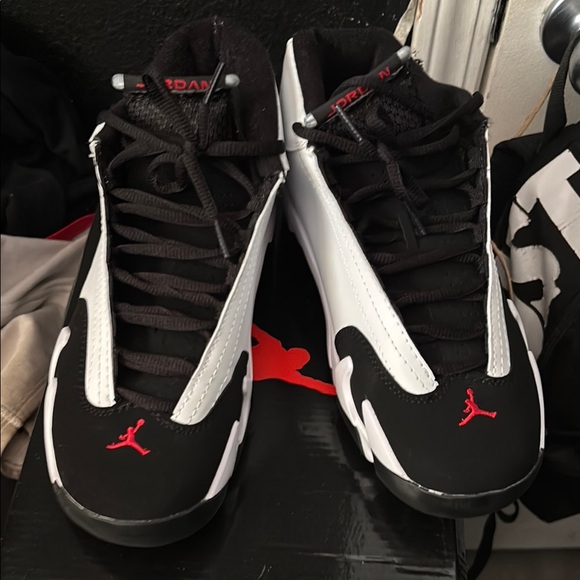 Jordan Other - Black and White Sneakers with Red Accents